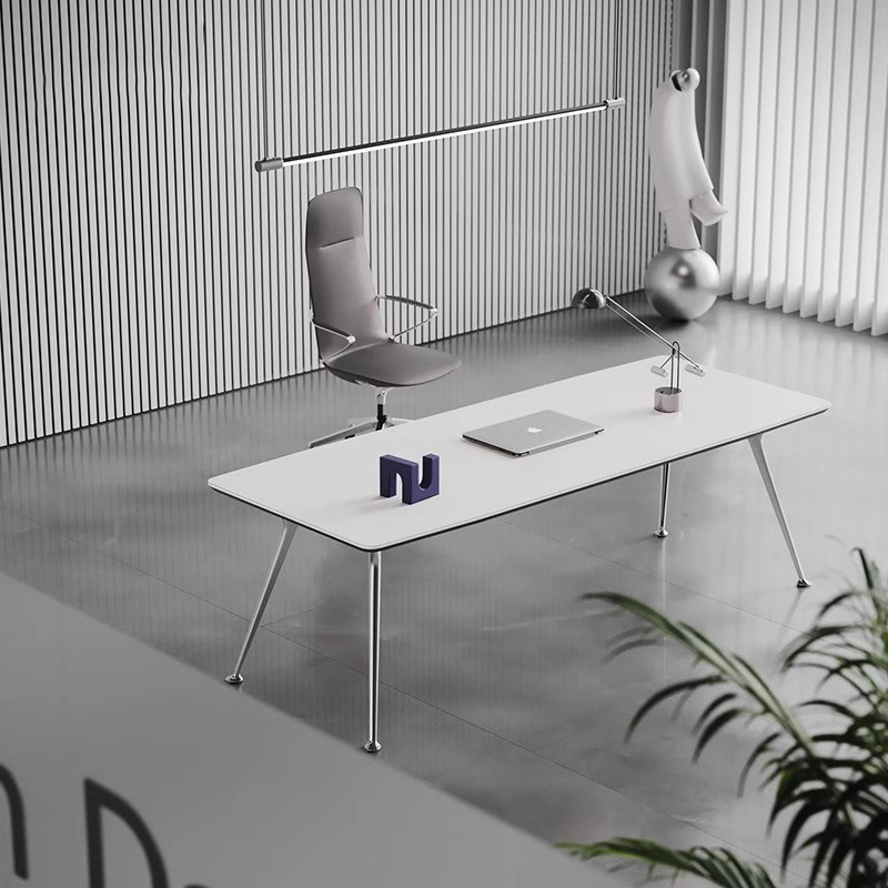 Office Management Technology - Długie, proste biurko menedżerskie, proste, nowoczesne,