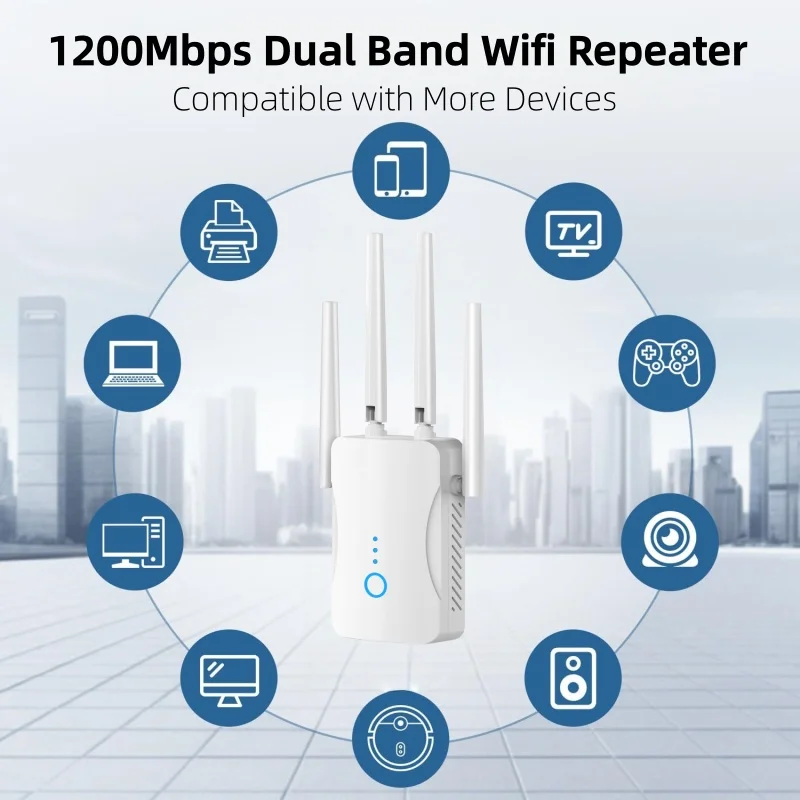 Wifi Range Extender - Wzmacniacz WiFi Dual Band 1200Mbps Bezprzewodowy