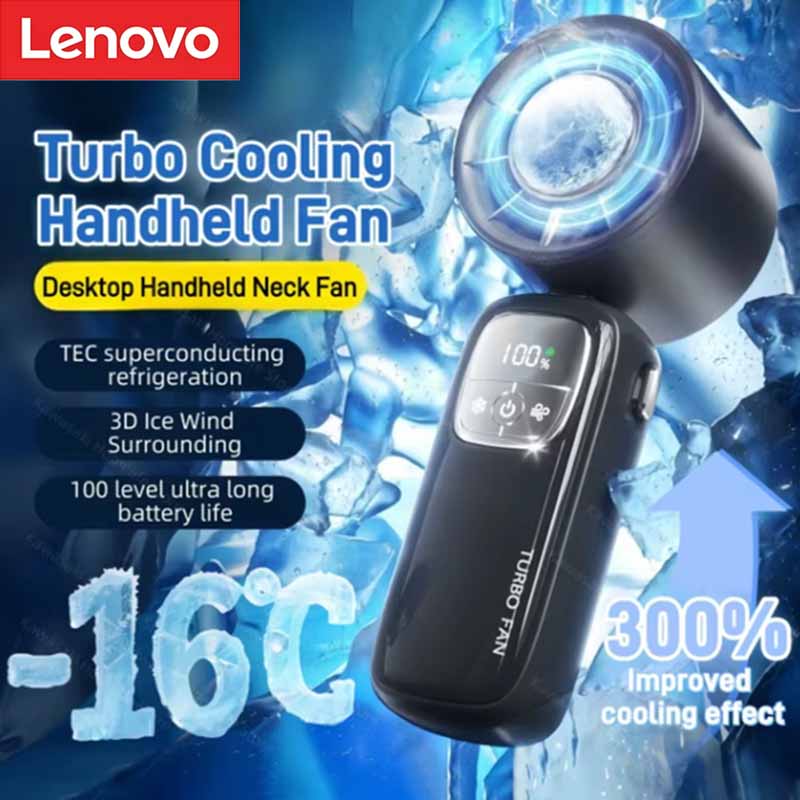 Office Tech For Home - Przenośny składany wentylator USB Lenovo 30000RPM,