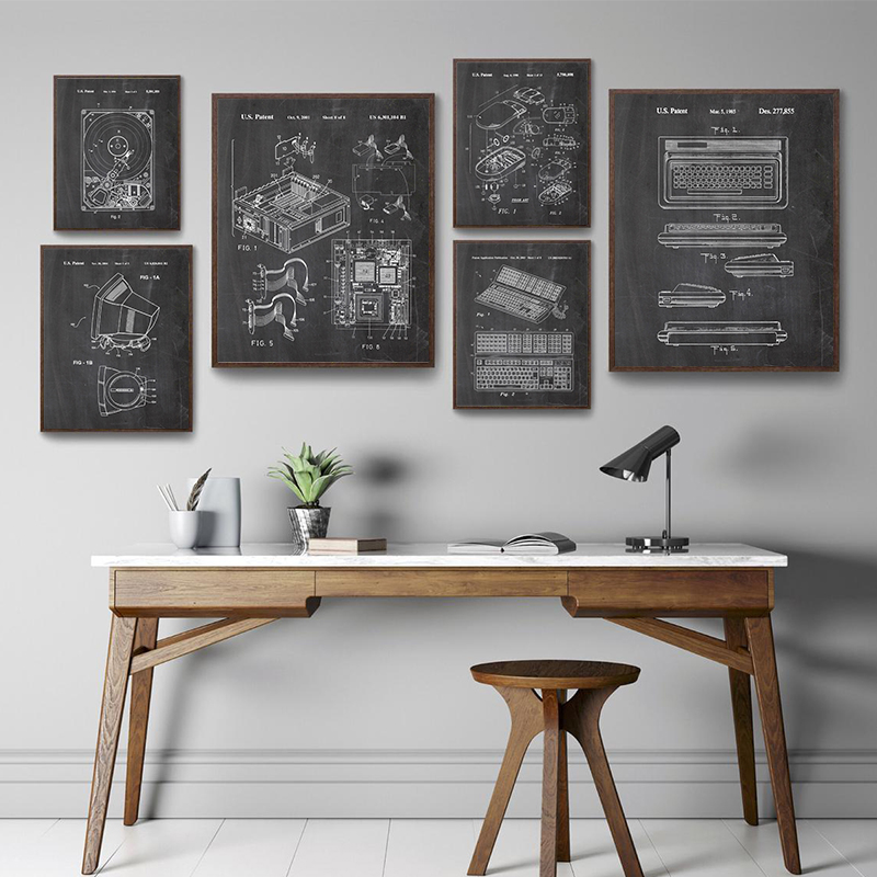6 szt. Zestaw vintage'owych pl – Office Tech Decor recenzja i cena