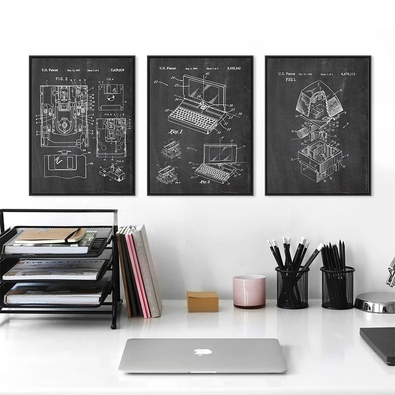 6 szt. Zestaw vintage'owych pl – Office Tech Decor recenzja i cena