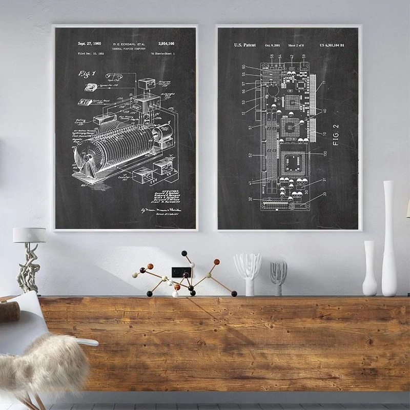 6 szt. Zestaw vintage'owych pl – Office Tech Decor recenzja i cena